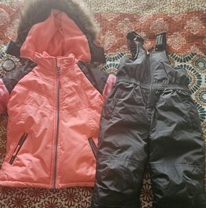 Size 4 Girls Snow Suit And Coat